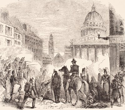 Vorfall in der Nähe des Pantheon, Paris, während des französischen Arbeiteraufstands vom 23.-25. Juni 1848, aus 